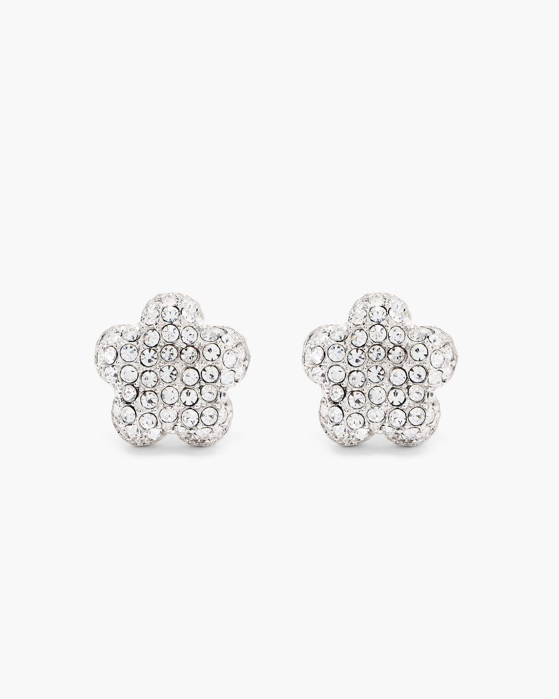 The Daisy Pave Stud Earrings Silver/Crystal