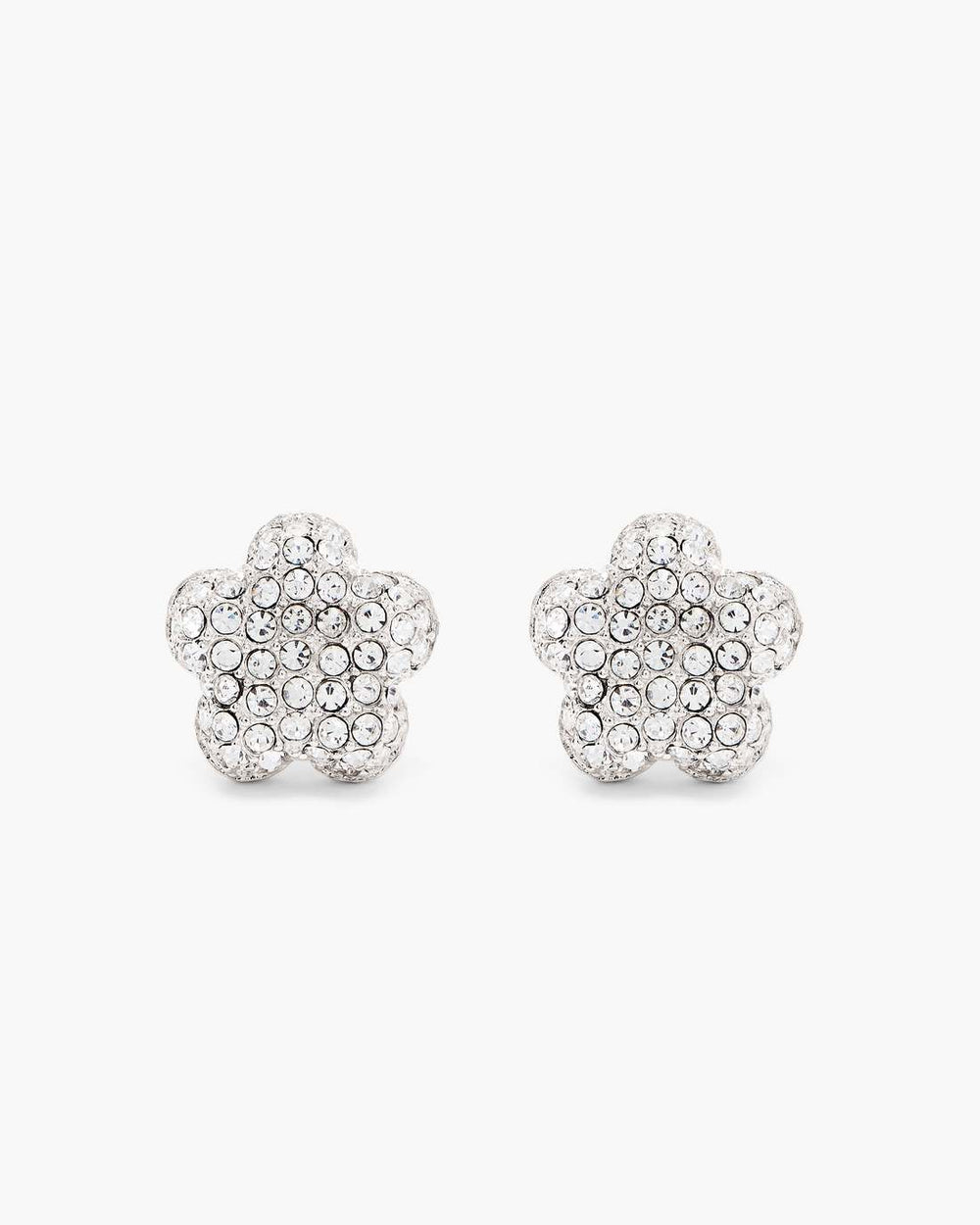 The Daisy Pave Stud Earrings Silver/Crystal