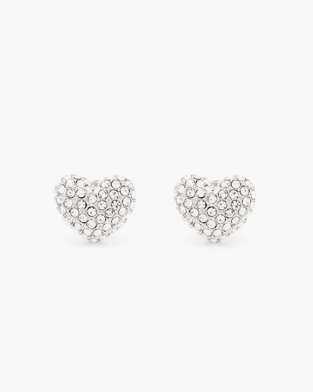 The Heart Pave Earrings Silver/Crystal