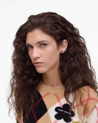 The Lips Stud Earrings Gold/Red