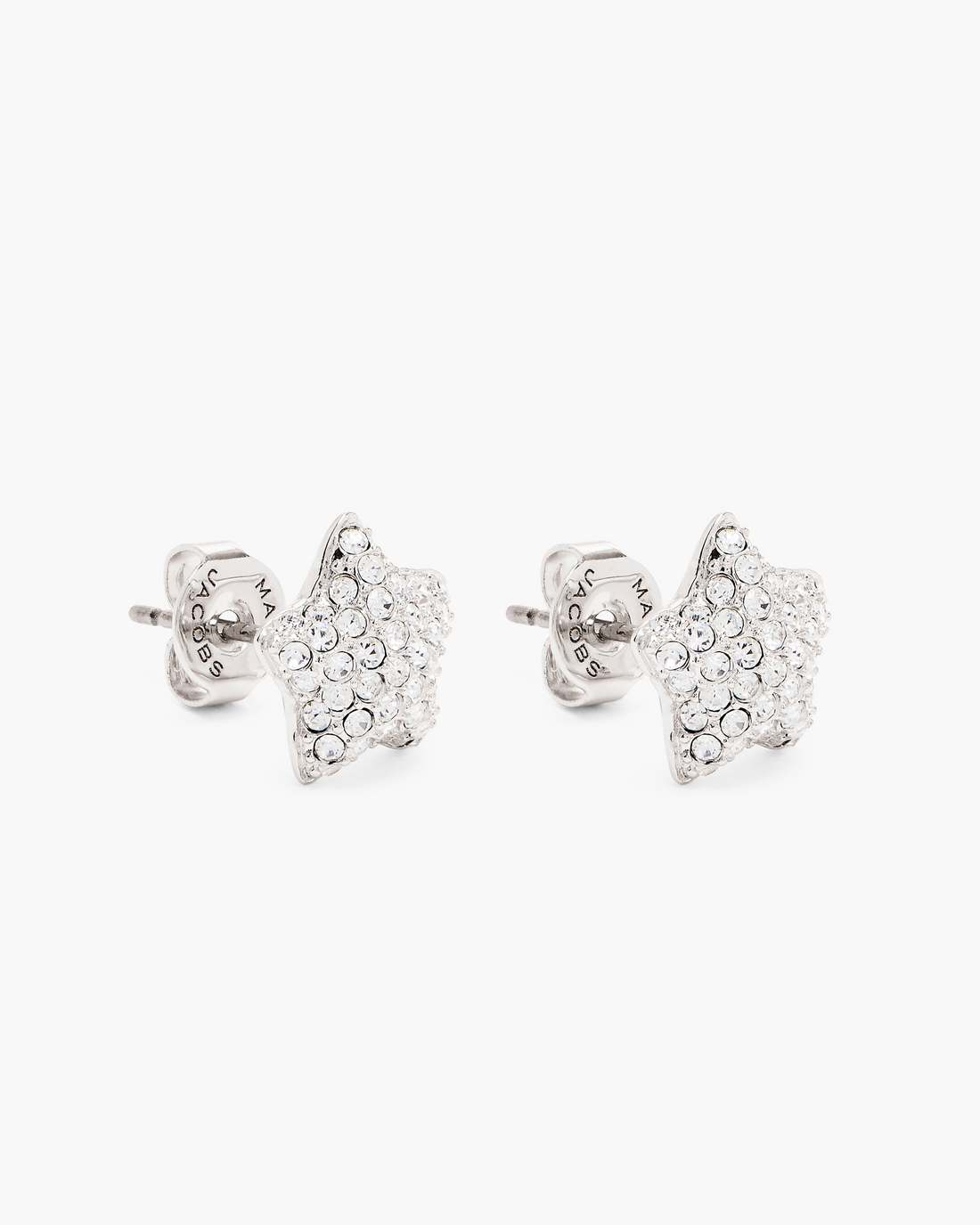 The Star Pave Stud Earrings Silver/Crystal
