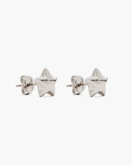 The Star Balloon Stud Earrings Light Antique Silver