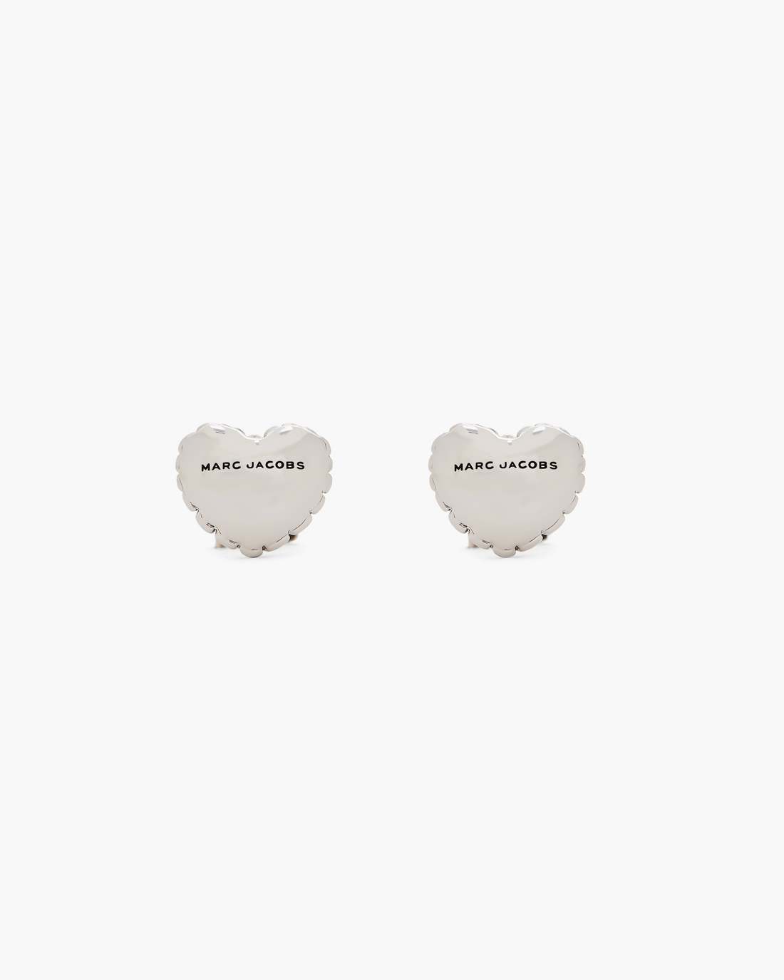 The Heart Balloon Stud Earrings Light Antique Silver