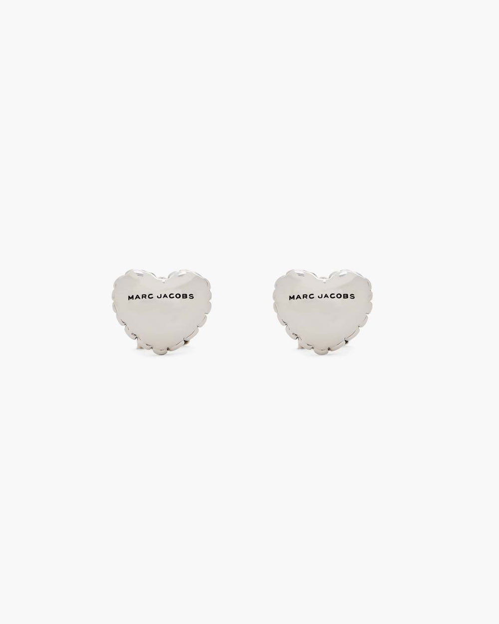 The Heart Balloon Stud Earrings Light Antique Silver