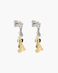 The Mini Icon Charm Earrings Gold/Silver