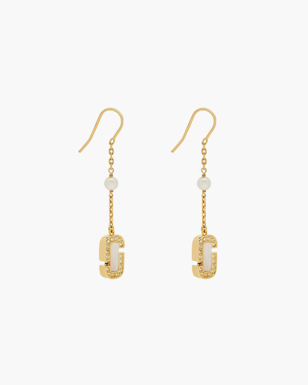 The J Marc Luxe Linear Earrings Gold/Crystal