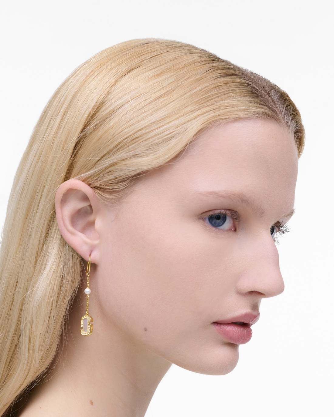 The J Marc Luxe Linear Earrings Gold/Crystal