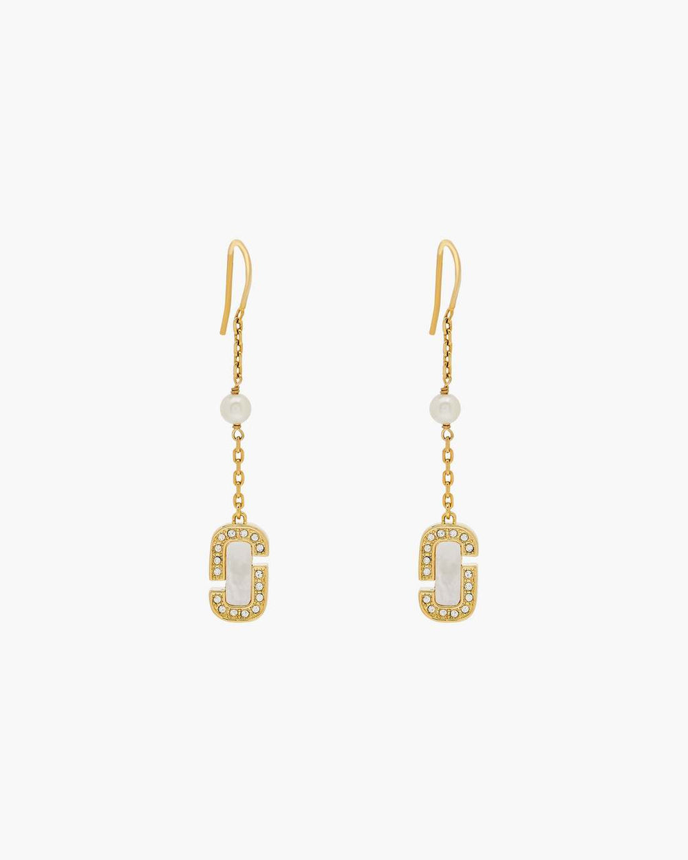 The J Marc Luxe Linear Earrings Gold/Crystal