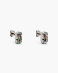 The J Marc Luxe Abalone Earrings Silver/Crystal