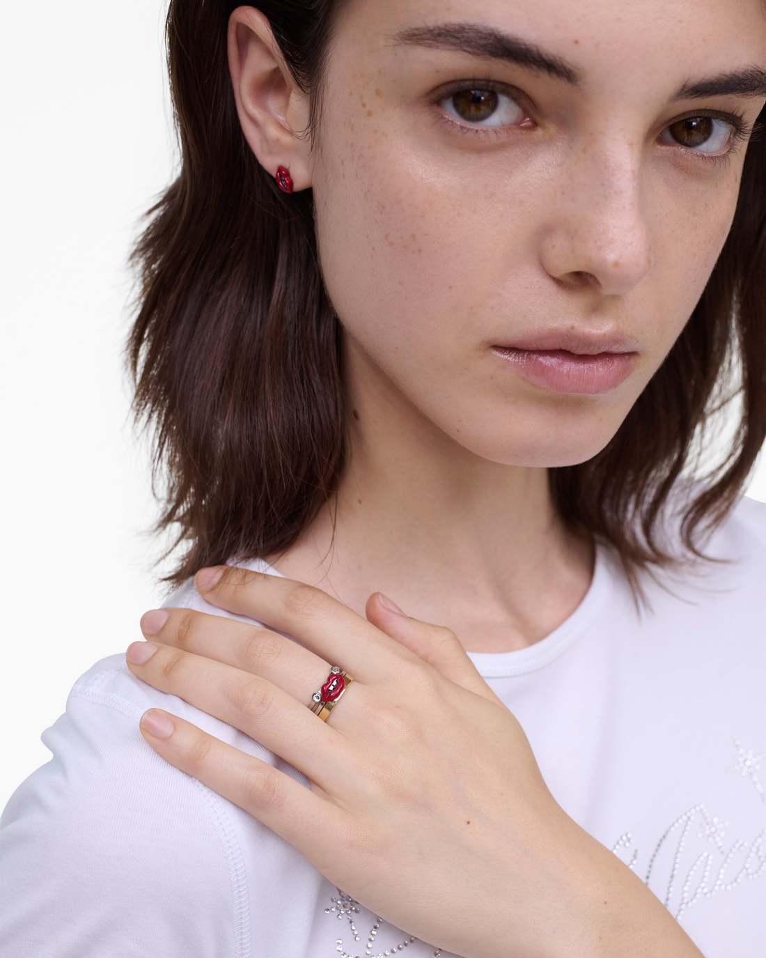 The Lips Ring Set Gold/Silver