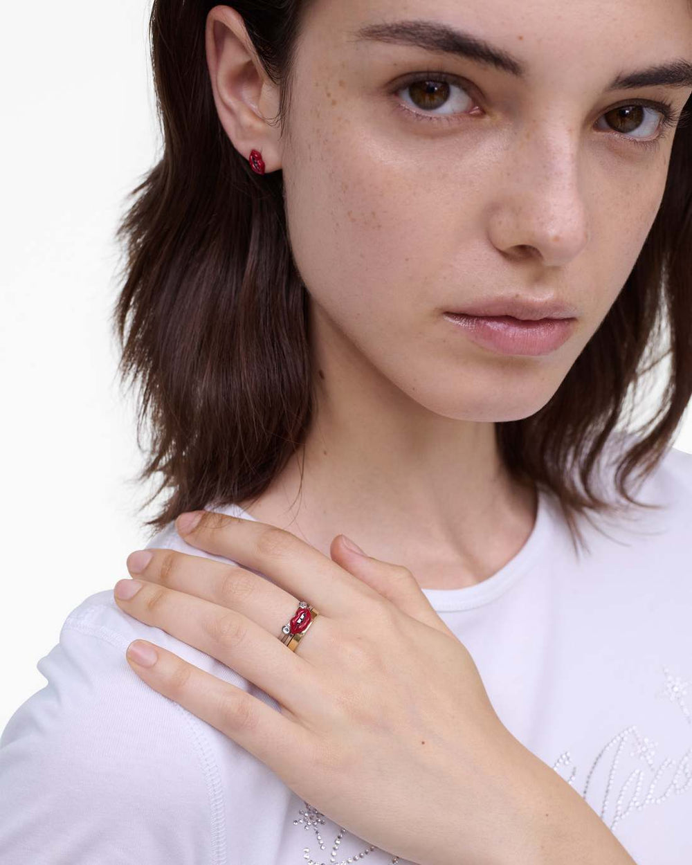 The Lips Ring Set Gold/Silver