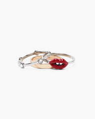 The Lips Ring Set Gold/Silver