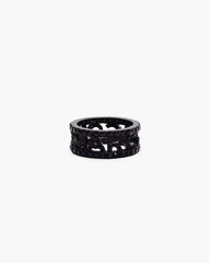 The Monogram Pave Ring Black/Black Crystal