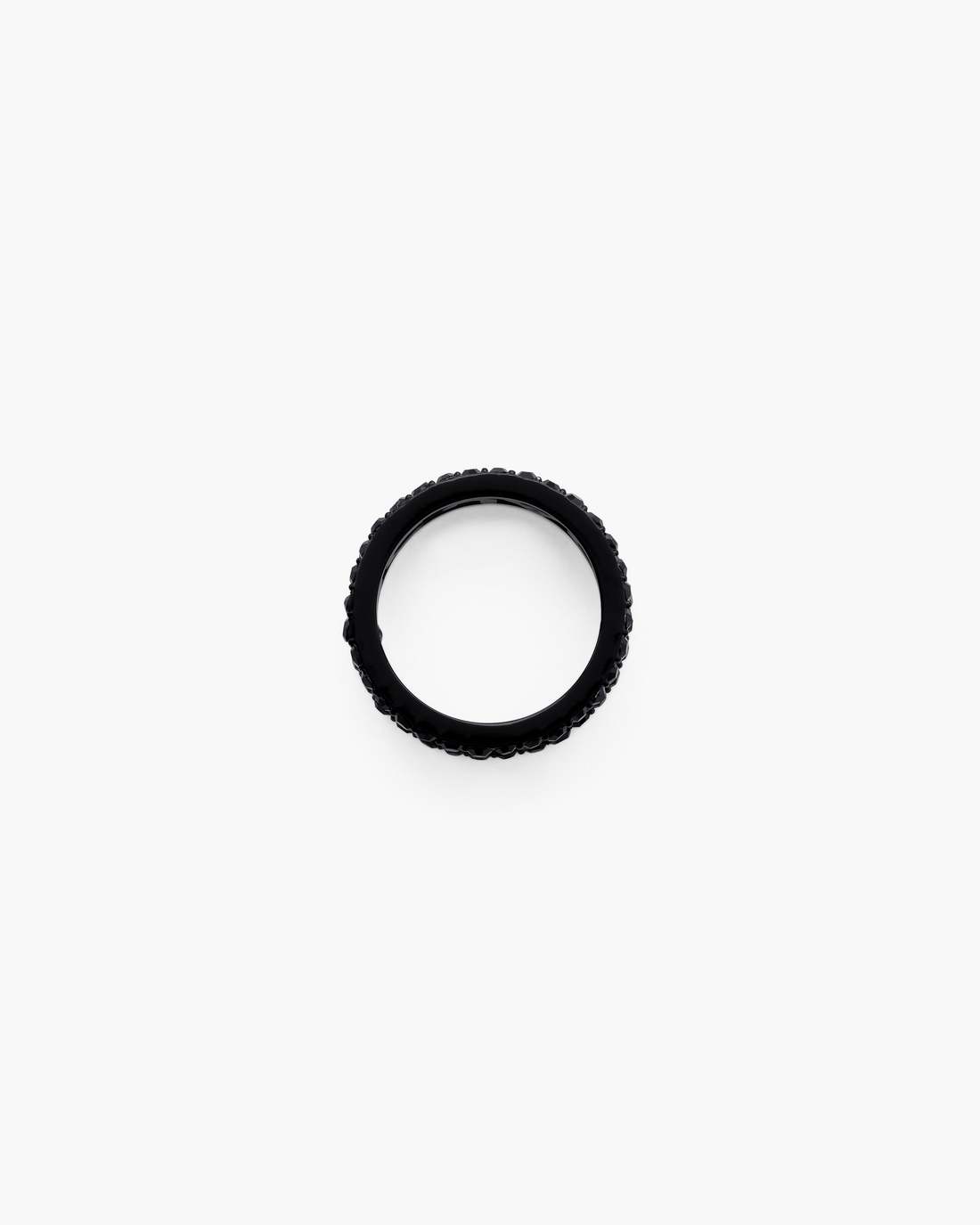 The Monogram Pave Ring Black/Black Crystal