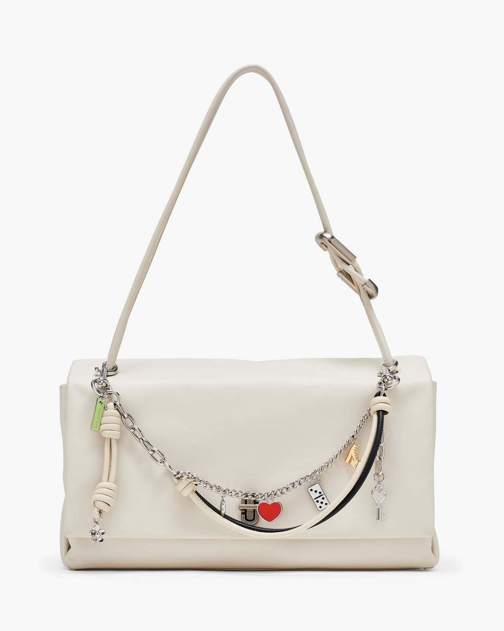 The Mini Icon Chain Bag Charm Black/Cloud White