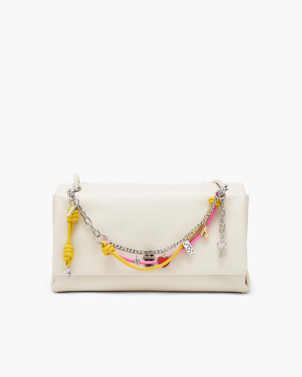 The Mini Icon Chain Bag Charm Bow Pink Multi