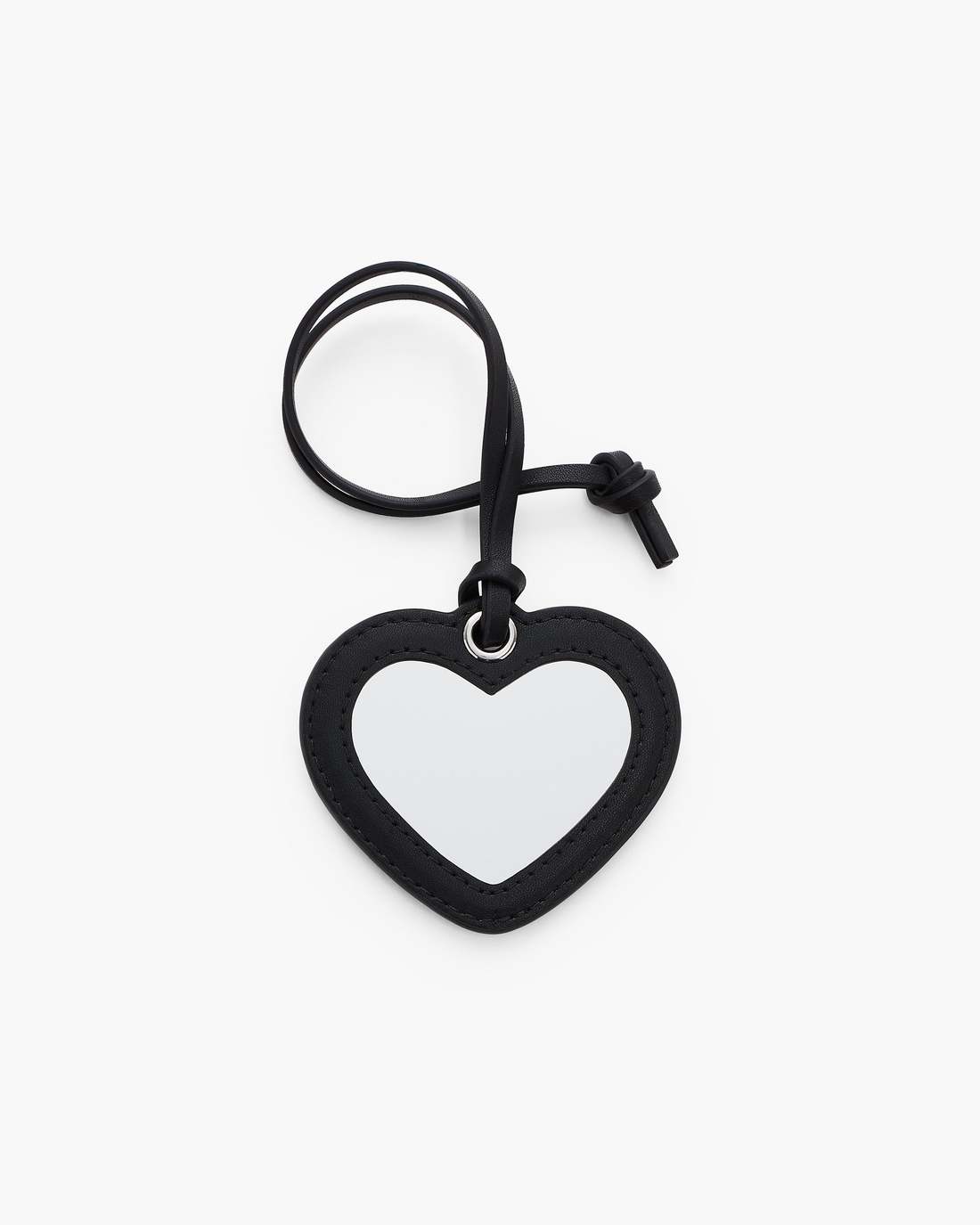 The Heart Mirror Bag Charm Black