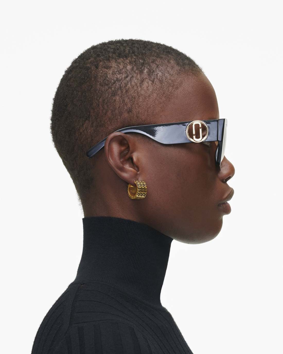 The J Marc Square Cutout Sunglasses Black