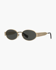 The Classic Logo Round Sunglasses Black/Gold