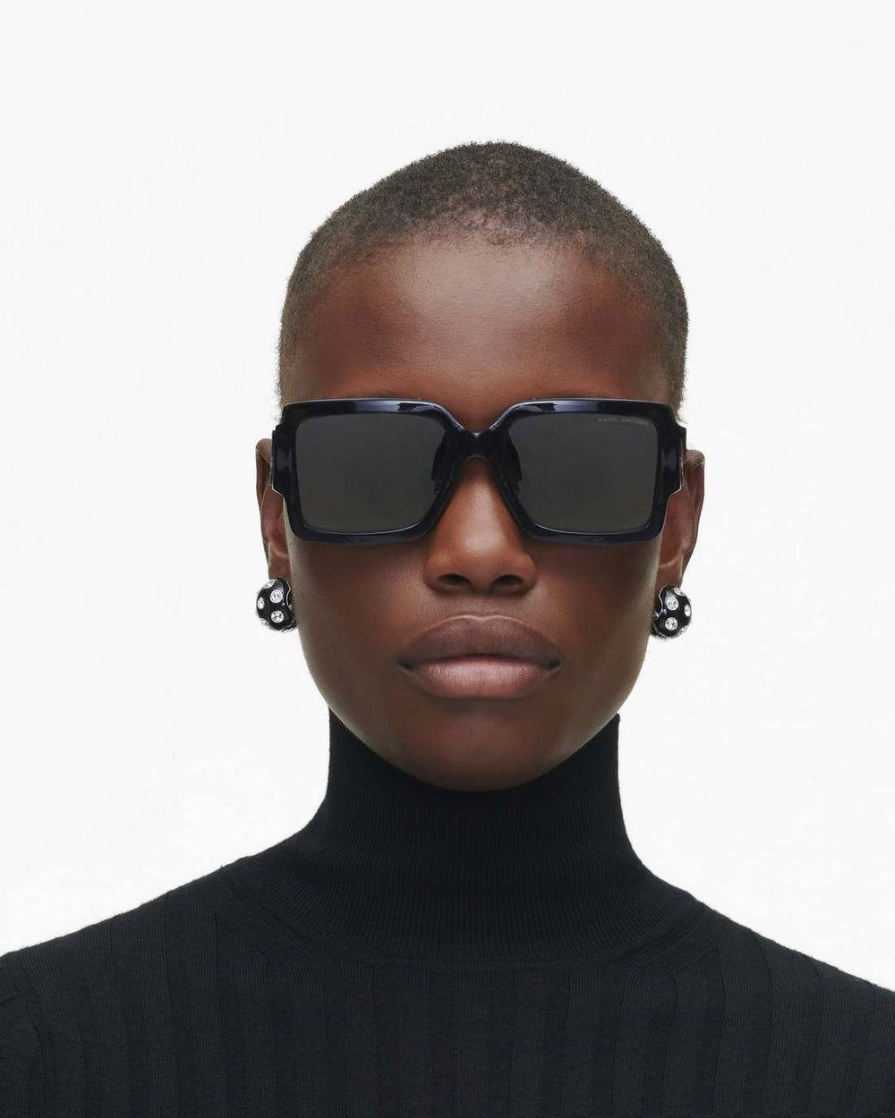 The Bold Logo Square Sunglasses Black/White