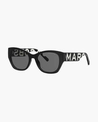 The Bold Logo Square Cat Eye Sunglasses Black/White