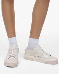 The Leather Sneaker Cotton White