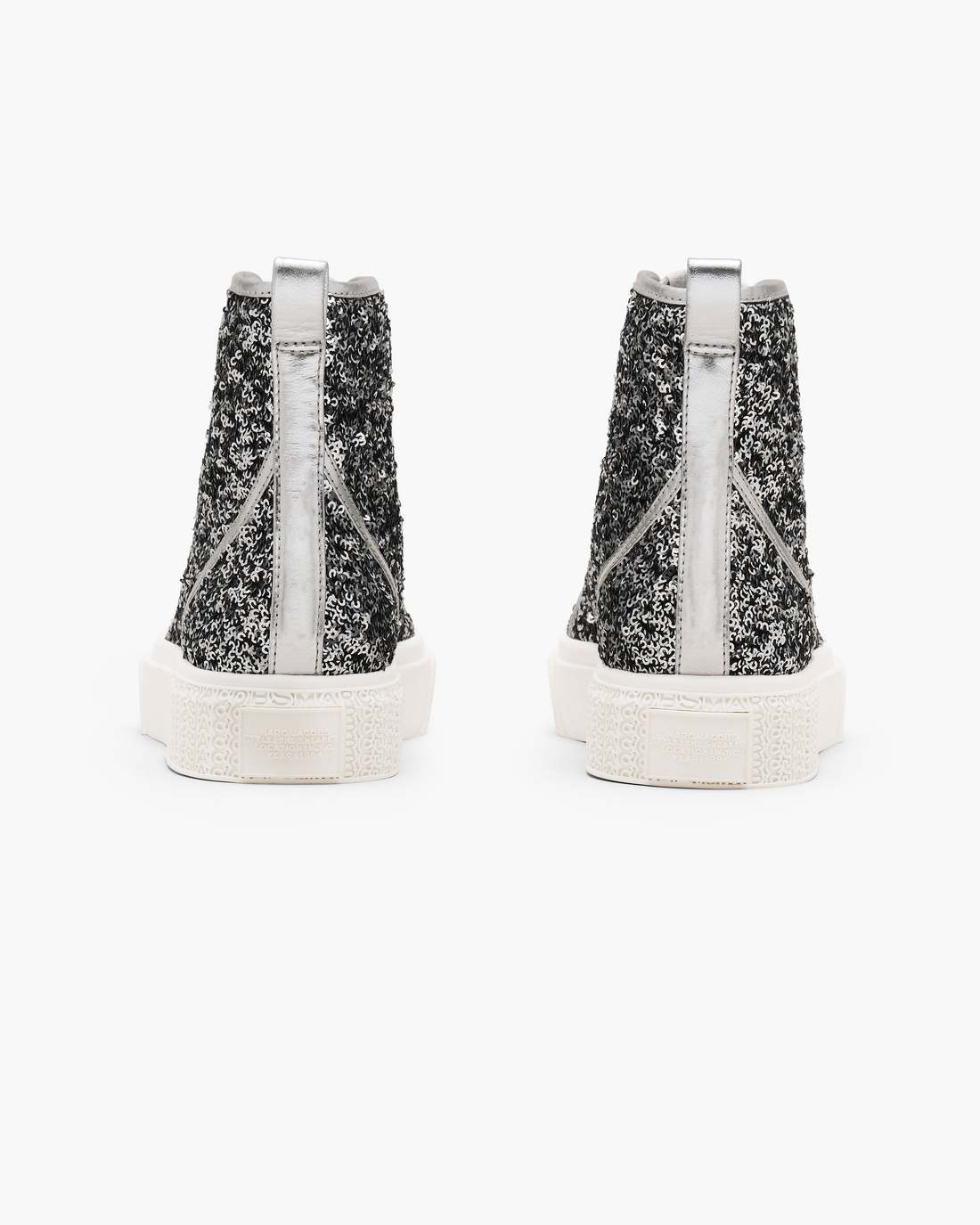 The Sequin High Top Sneaker Silver