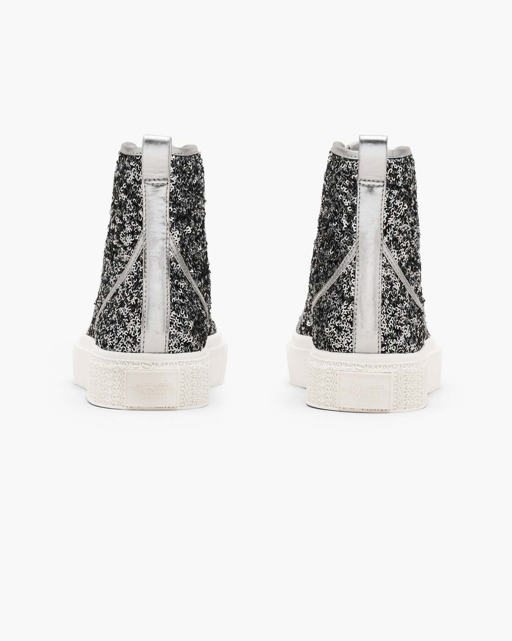 The Sequin High Top Sneaker Silver