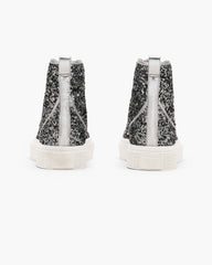 The Sequin High Top Sneaker Silver