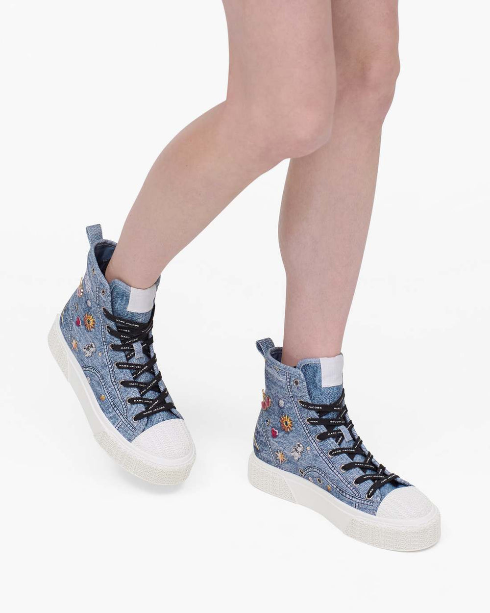 The Trinket Charm High Top Sneaker Medium Wash Multi