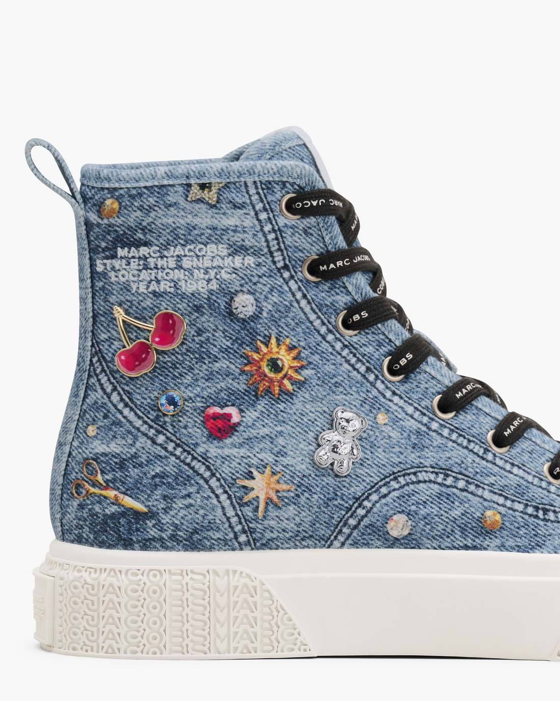 The Trinket Charm High Top Sneaker Medium Wash Multi