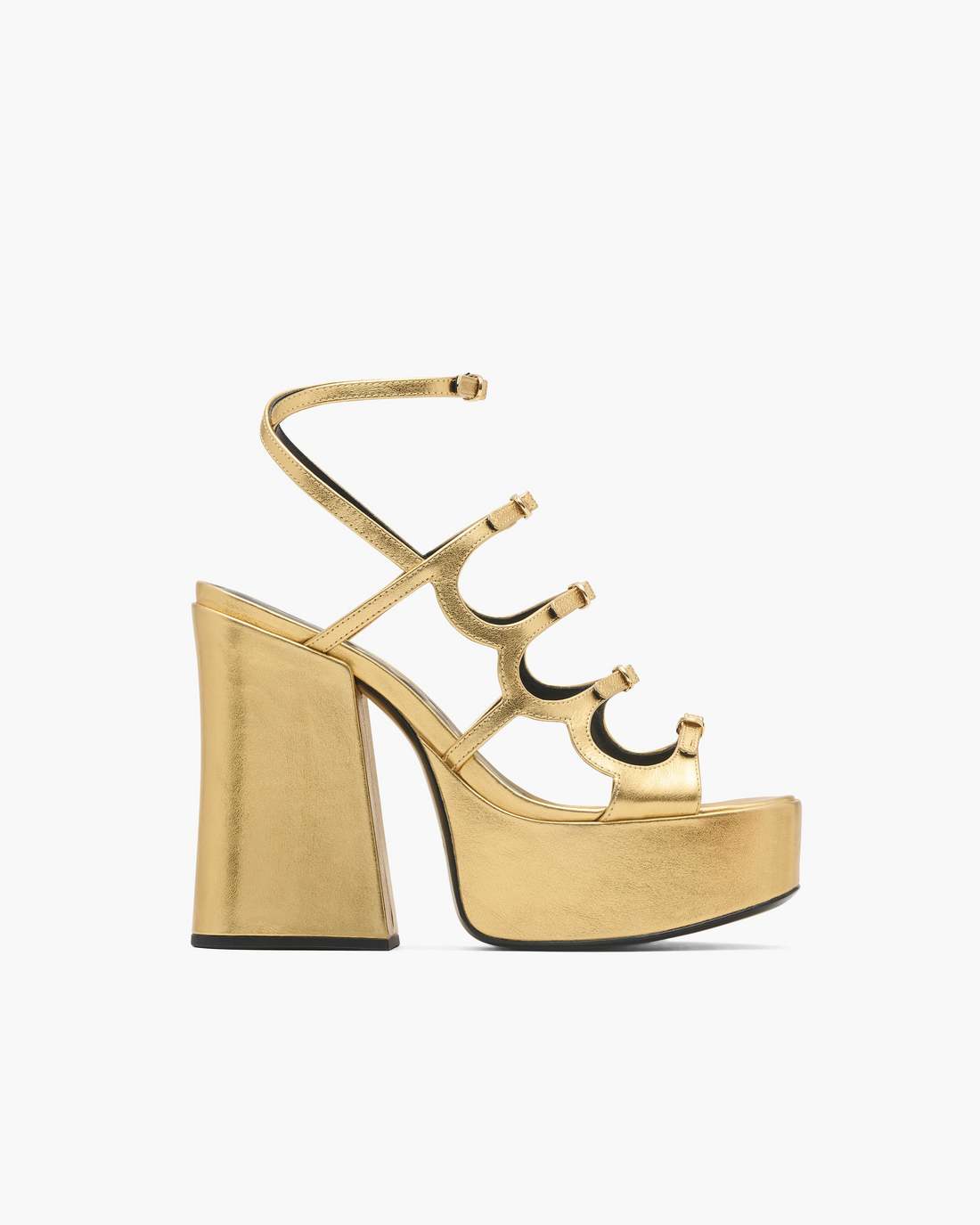 The Metallic Leather Kiki Platform Sandal Gold