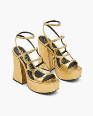 The Metallic Leather Kiki Platform Sandal Gold