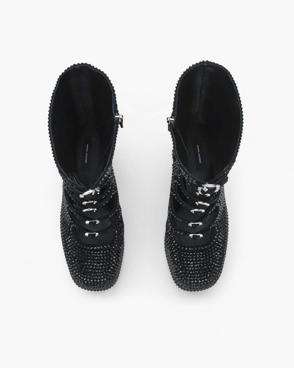 The Rhinestone Kiki Knee-High Boot Black/Black