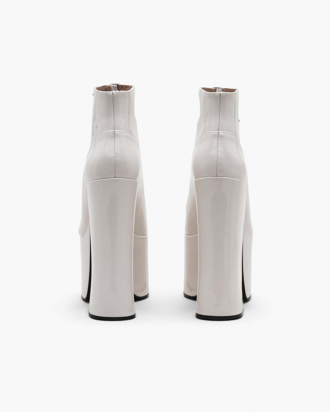 The Patent Leather Kiki Ankle Boot White