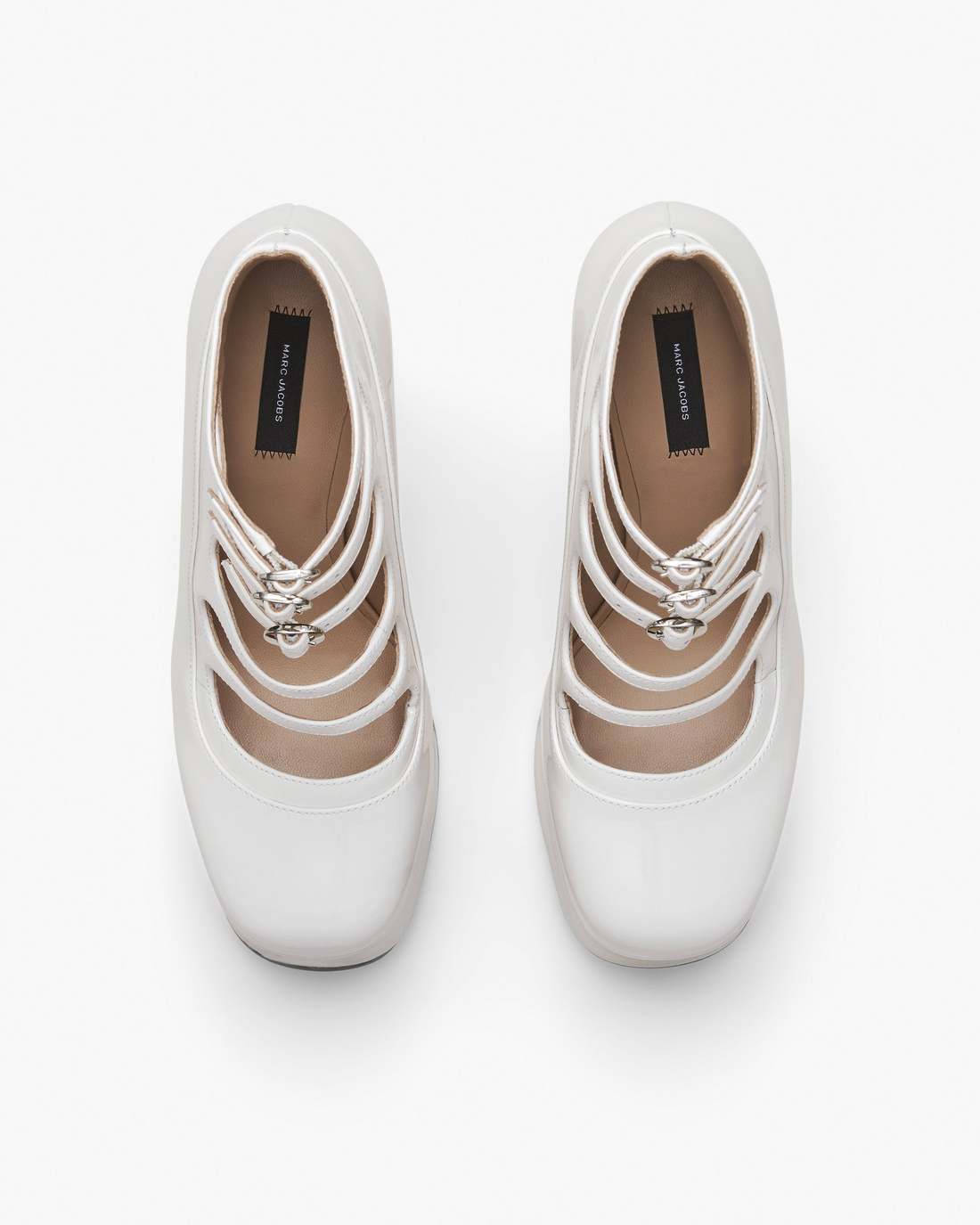 The Patent Leather Kiki Ankle Boot White