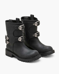 The Kiki Moto Boot Black