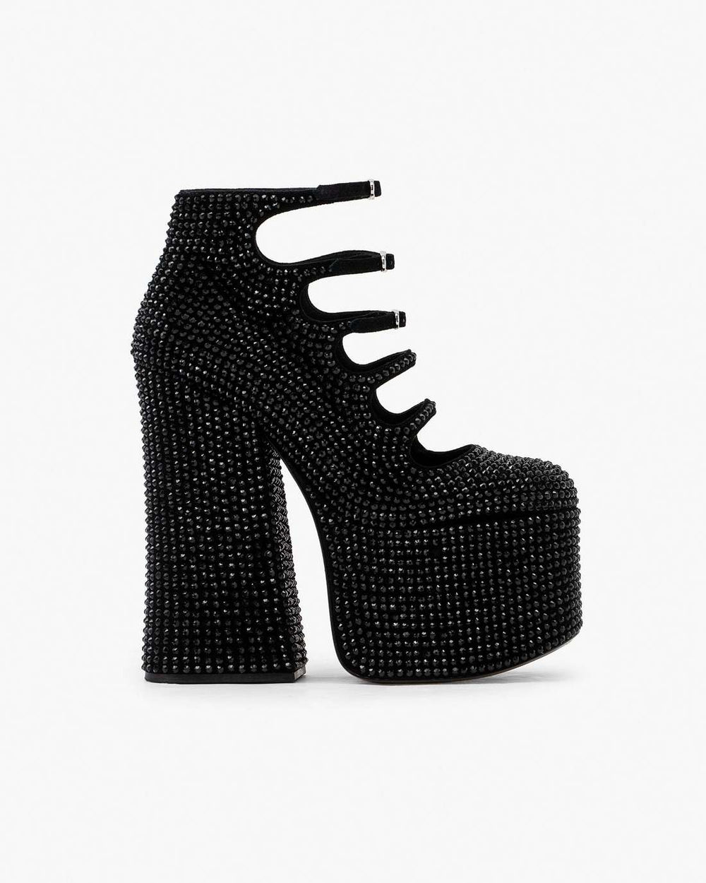 The Rhinestone Kiki Ankle Boot Black/Black