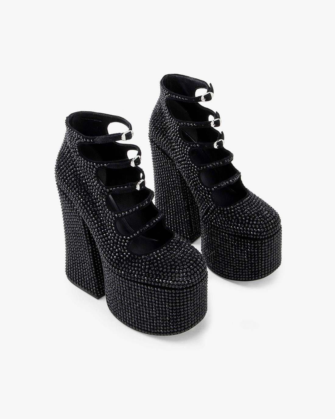The Rhinestone Kiki Ankle Boot Black/Black