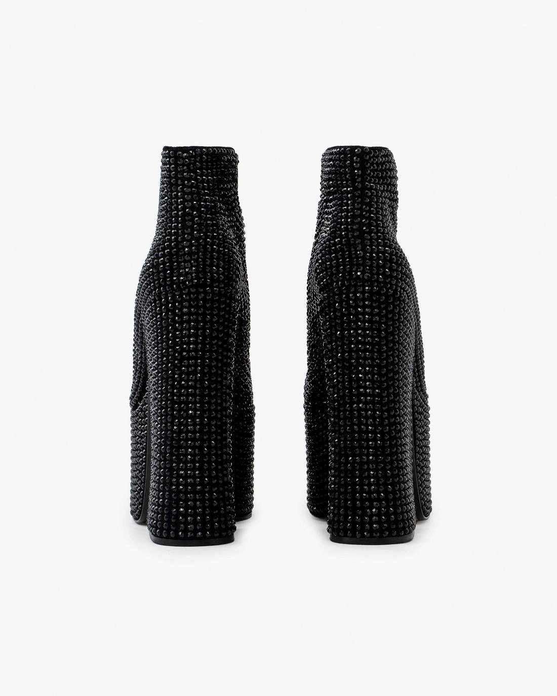 The Rhinestone Kiki Ankle Boot Black/Black