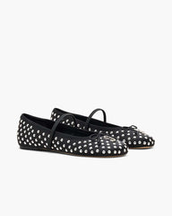 The Studded Sabrina Ballerina Black Multi