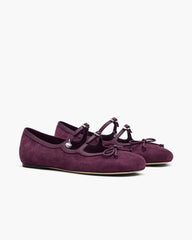 The Suede Kiki Ballerina Dark Plum