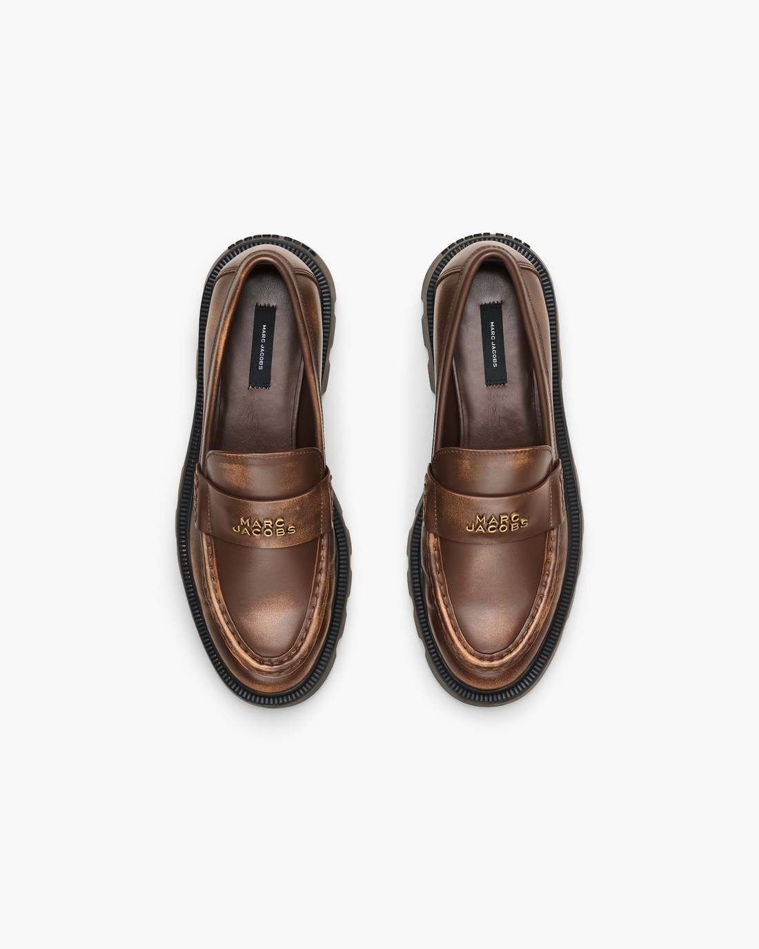 The Distressed Leather Frankie Loafer Ebony