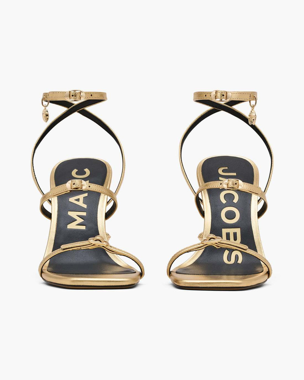 The Metallic Leather Daisy Heel Gold