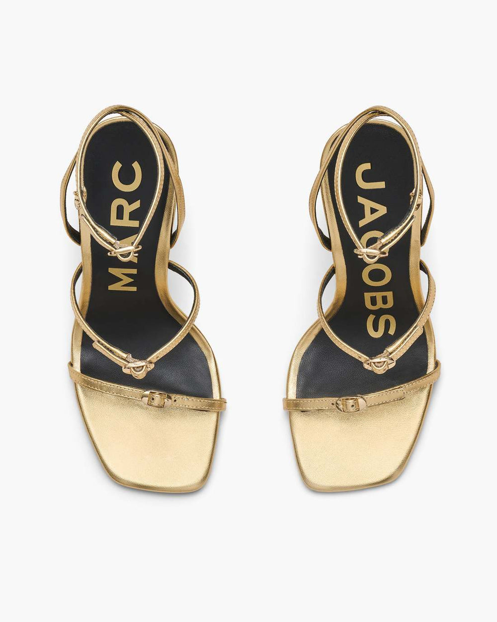 The Metallic Leather Daisy Heel Gold