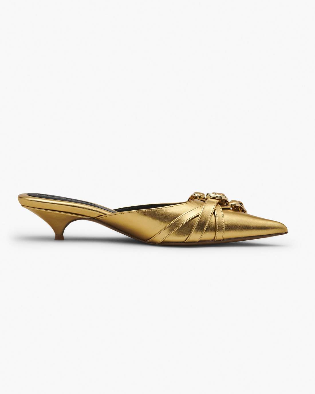 The Emma Kitten Heel Shiny Gold