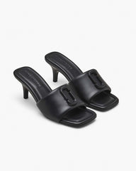 The Leather J Marc Heeled Sandal Black