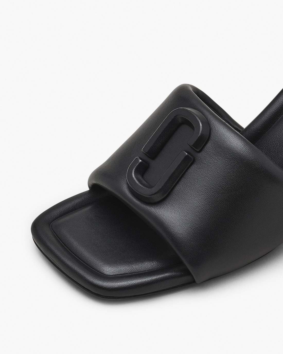 The Leather J Marc Heeled Sandal Black