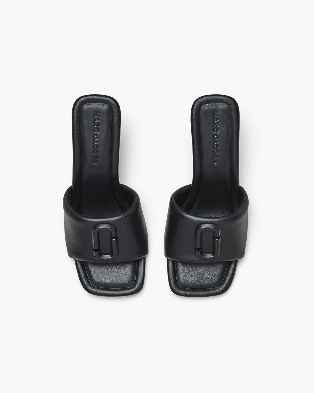 The Leather J Marc Heeled Sandal Black