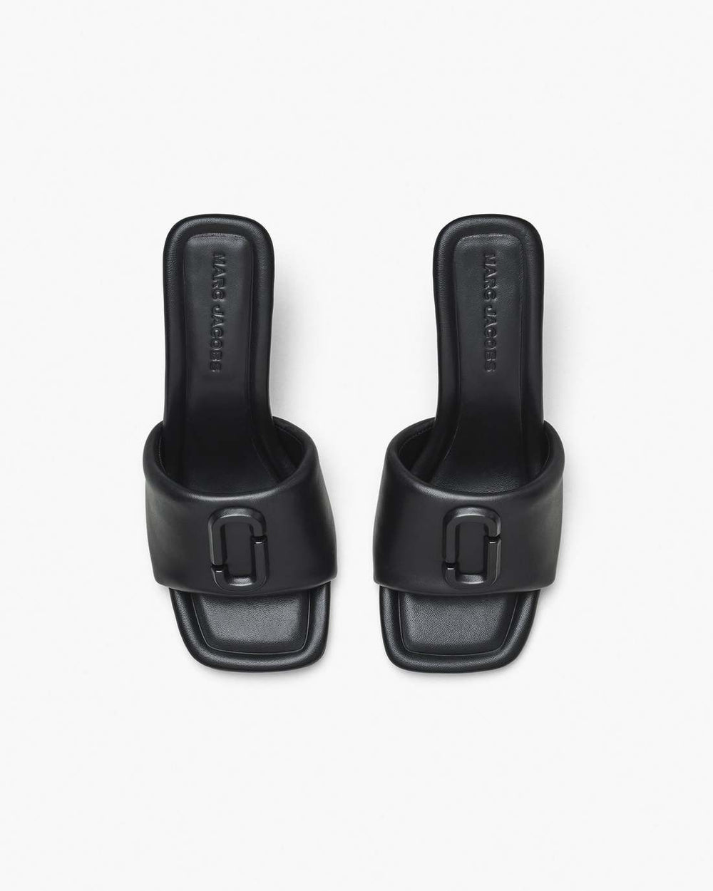 The Leather J Marc Heeled Sandal Black